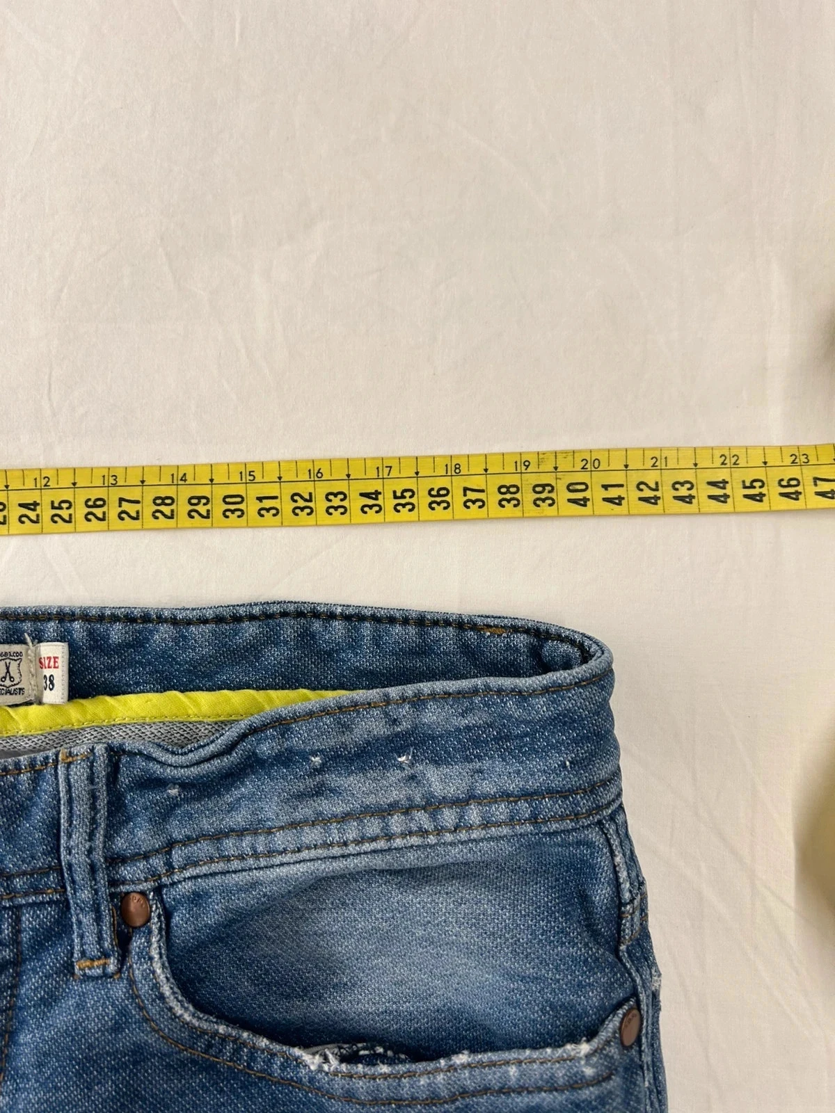 Blauwe hoge taille jeans tex – photo 6